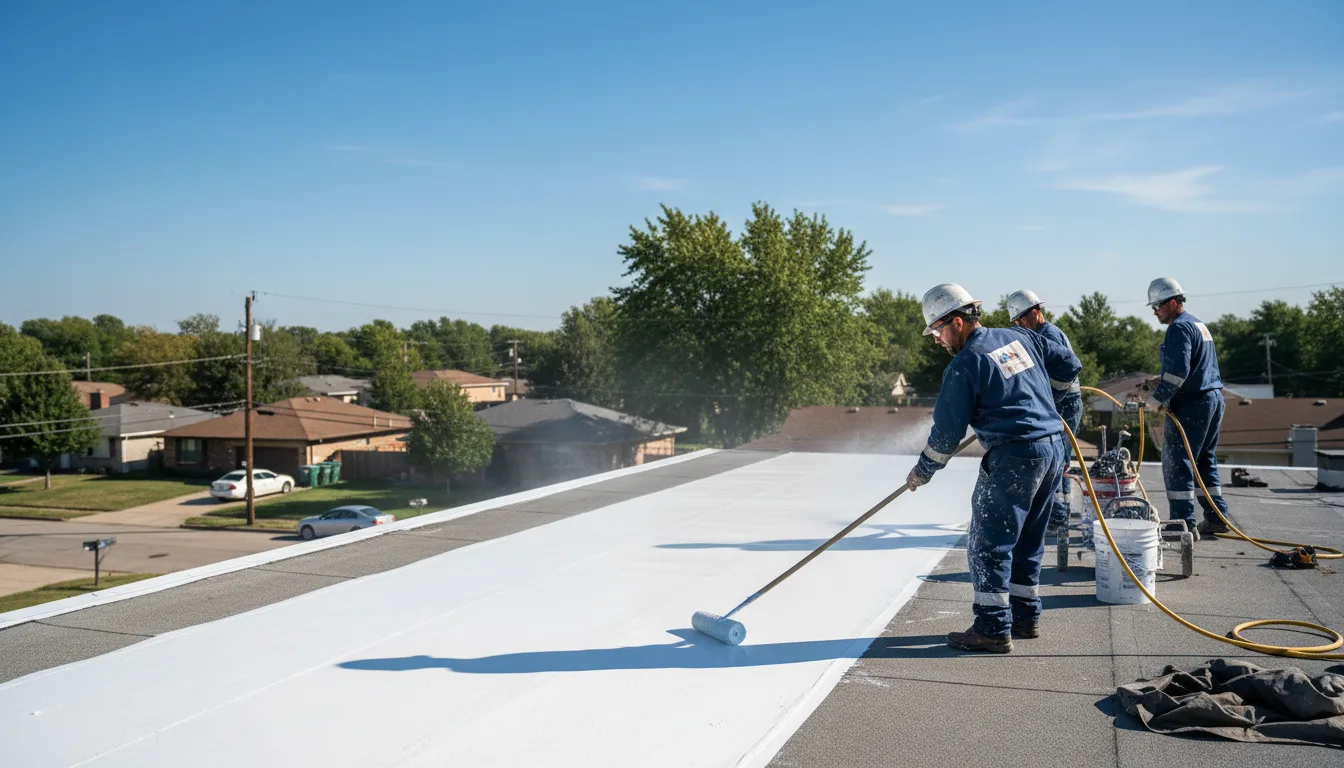 Commercial roof coating in Kingston, OK near me